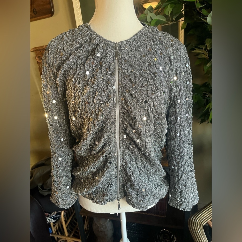 Joseph Ribkoff Sequin Textured Jacket - Picture 13 of 13